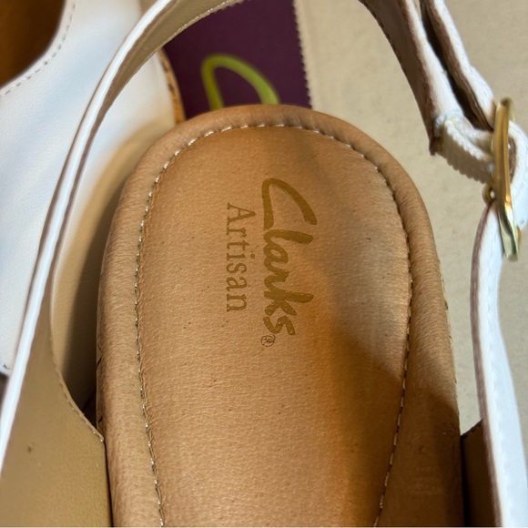 Clarks Artisan Orlena Currant White Cork Sandal Slingback Size 10 NIB‎